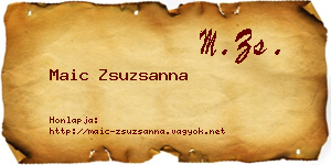 Maic Zsuzsanna névjegykártya