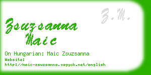 zsuzsanna maic business card